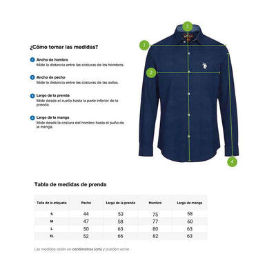Camisa para Caballero Us polo 40-5417